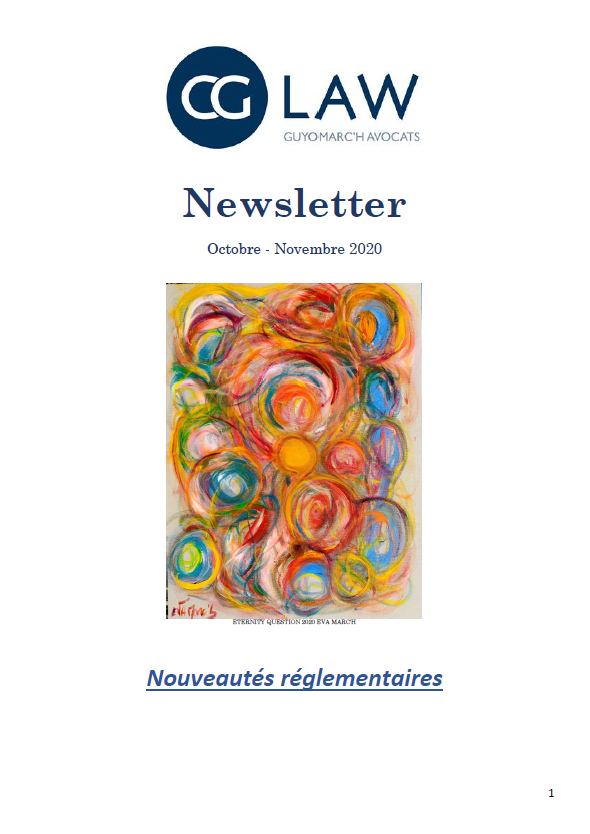 Newsletter - Octobre / Novembre 2020 - Nouveautés réglementaires 